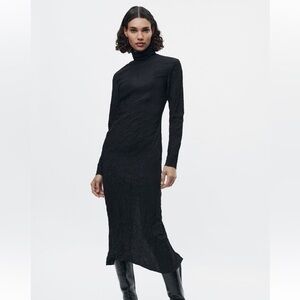 Zara Black Long Sleeve Dress